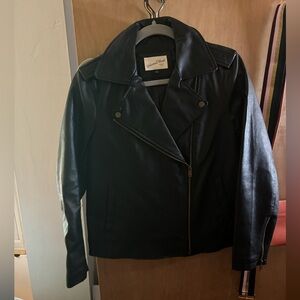 Black leather jacket